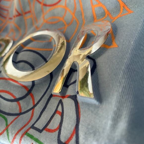 Bushwick Supply Men's Size Small T-Shirt 3D Metallic Superior Blue Cotton Blend - Picture 4 of 8
